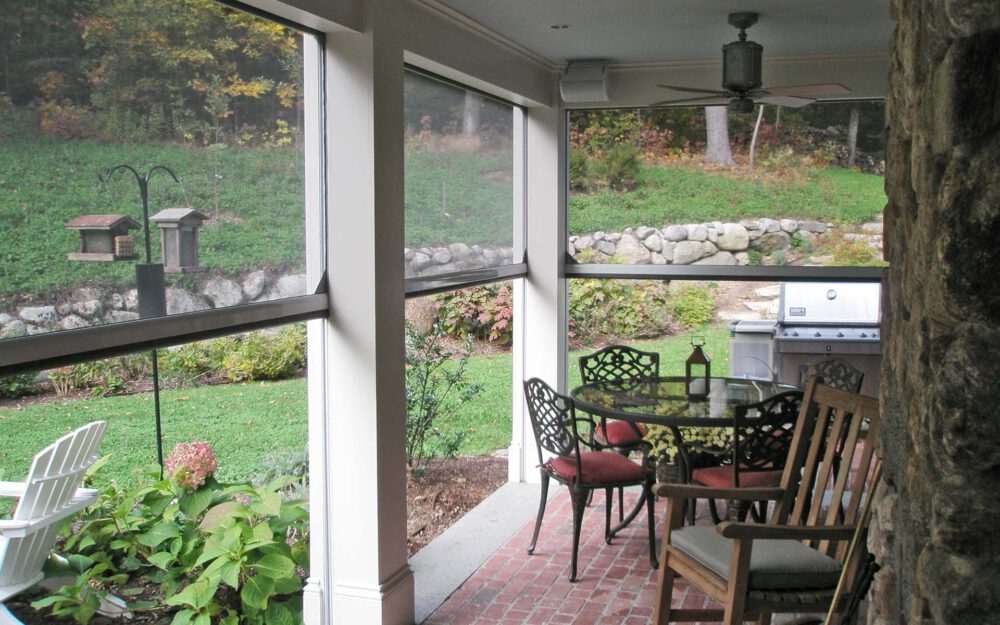Farmhouse in Lincoln, MA, outfitted with Phantom wall screens