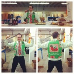 Richard from marketing took the Ugly Christmas sweater idea to heart.